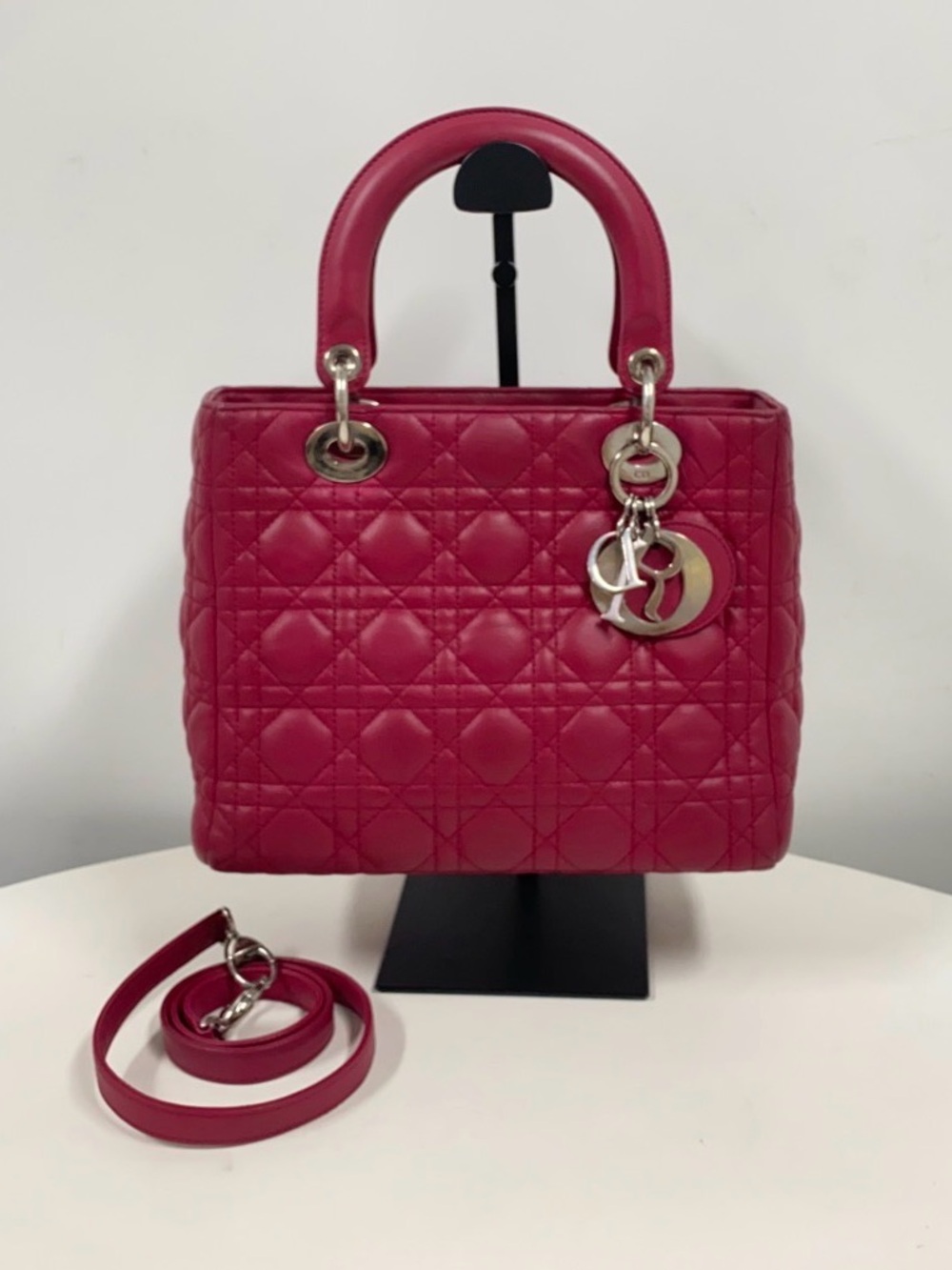 Authnetic Dior Cannage Lady Dior Bag medium